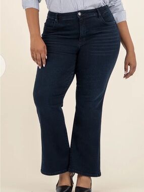 NWT Kut from the Kloth High Rise Ana Fab Ab Flare Dark Wash Jeans size 14